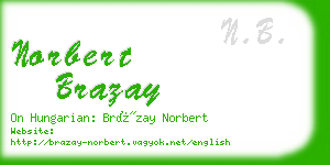 norbert brazay business card